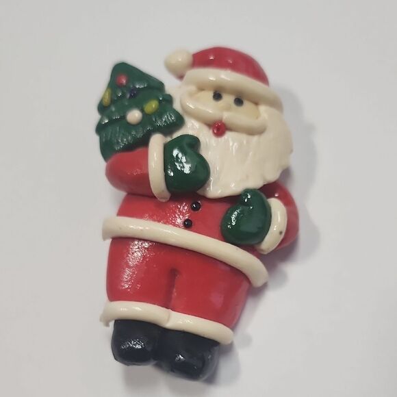 Festive Santa Claus Brooch - Picture 1 of 8